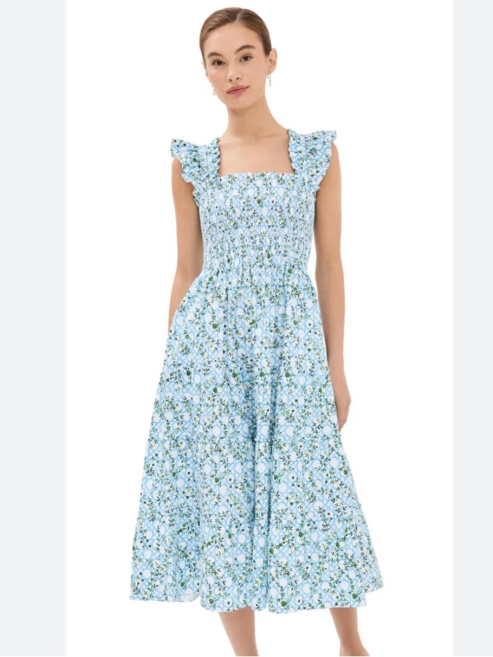 Hill House Light Blue Basketweave Vine Nap Dress